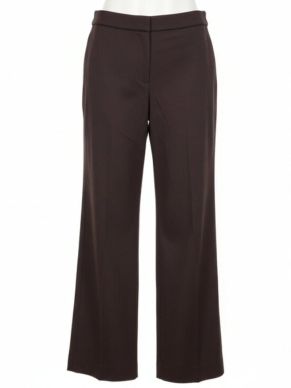 Peace Of Cloth SZ 8 Eggplant Flat Front Wide Leg Side Zip Cropped Urban Pants